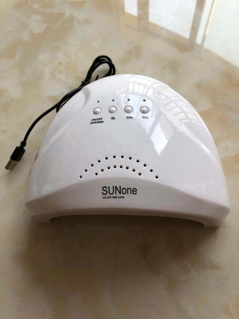 Лампа SUNone 48W з USB LED/UV Nail Lamp для гель лаку сушка нігтів Біла (код: LEDUV365) - зображення 6
