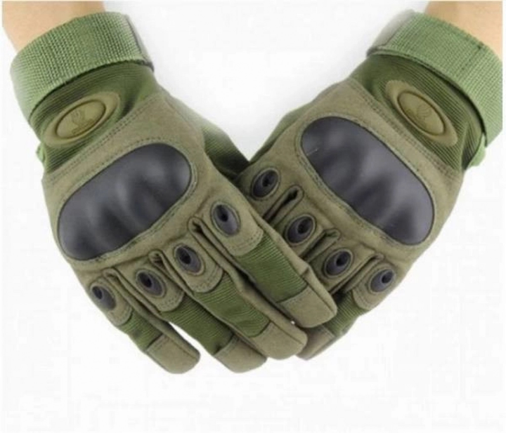Тактические перчатки с пальцами Армейские полнопалые военные перчатки Размер XL Зеленые (Олива) - изображение 1