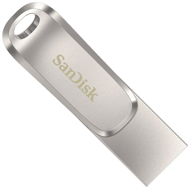 Pendrive SanDisk Ultra Dual Drive Luxe 1 TB USB 3.1 / USB Type-C Srebrny (SDDDC4-1T00-G46) - obraz 1