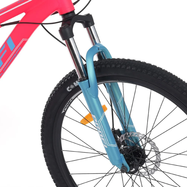 Велосипед "BELLE" PROF1 G26BELLE A26.1 26 д. Алюм.рама 17", SHIMANO 21SP, алюм., DB, FW TZ500, малиново-белый - изображение 3
