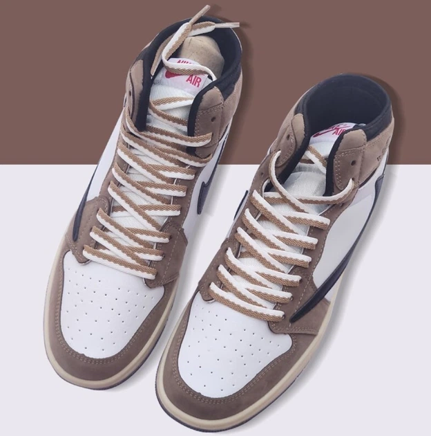 Шнурки для взуття Two Laces плоскі 8 мм, довжина 140 см, білий з коричневим (61866283) - Фото 2 Шнурки для взуття Two Laces плоскі 8 мм, довжина 140 см, білий з коричневим (61866283) - зображення 2