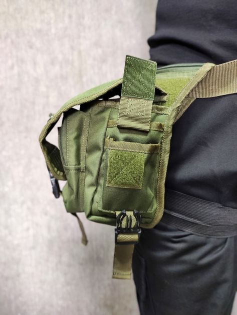 Тактическая сумка на бедро / военная сумка на ногу Олива Украинское производство - изображение 2