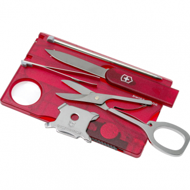 Нож Victorinox SwissCard Lite Transparent Red (0.7300.T) - изображение 2