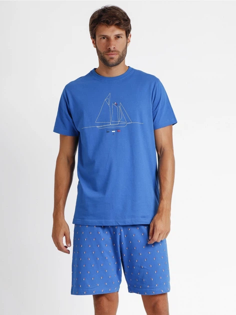 Піжама Admas Antonio Miro 60910 M Синя (8433623681288) - Фото 1 Піжама Admas Antonio Miro 60910 M Синя (8433623681288) - зображення 1