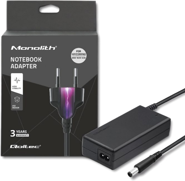 Zasilacz Qoltec do laptopa Compaq, HP 18,5V 3,5A 65W (7,4x5) (50069,65W) - obraz 4