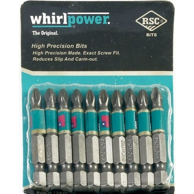 Бита крестовая PH0 1/4" L=50мм 10шт. RSC тип WHIRLPOWER – фото, отзывы ...