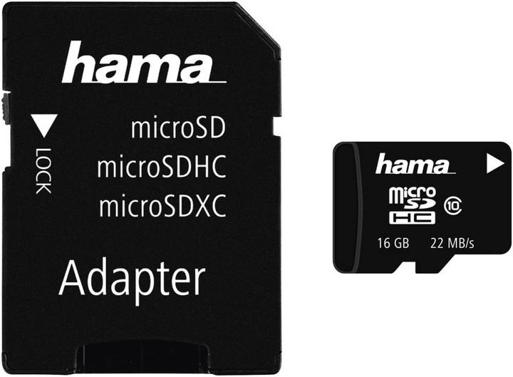 Adapter Hama microSDHC 16GB Class 10 + (108088) - obraz 1
