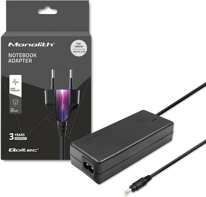 Zasilacz Qoltec do laptopa Lenovo 20V 2.25A 45W (4x1.7) (51509.45W) - obraz 6