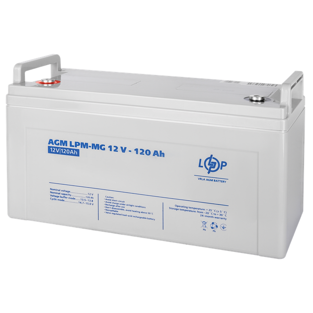 Аккумулятор AGM - 120 Ач, 12В мультигелевый LogicPower LPM-MG 12-120 AH - Фото 1 Аккумулятор AGM - 120 Ач, 12В мультигелевый LogicPower LPM-MG 12-120 AH - изображение 1