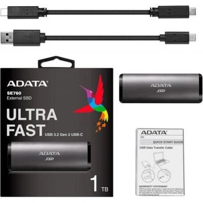 SSD накопитель a-data se760 512gb usb 3.2 (ase760-512gu32g2-cti) - изображение 5