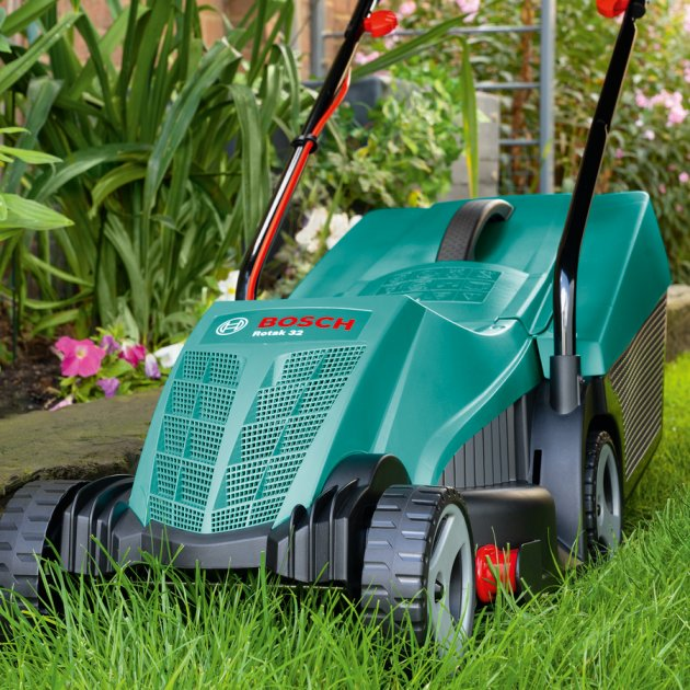 Газонокосилка сетевая Bosch Rotak 32 1200Вт 31 л контейнер 6.8 кг ...