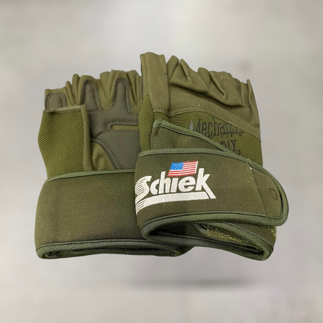 Перчатки тактические Беспальцевые Schiek, США, цвет Олива, размер M - изображение 1
