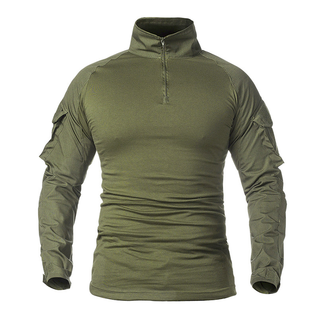 Тактическая рубашка Lesko A655 Green 2XL (38р.) кофта с длинным рукавом армейская - изображение 1