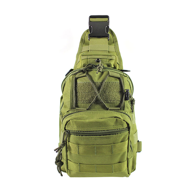 Рюкзак тактический AOKALI Outdoor B14 Green на одно плечо армейский - изображение 1