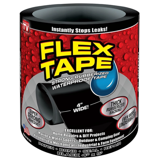 Водонепроникна ізоляційна клейка стрічка скотч flex tape універсальна 10х150 см - зображення 4