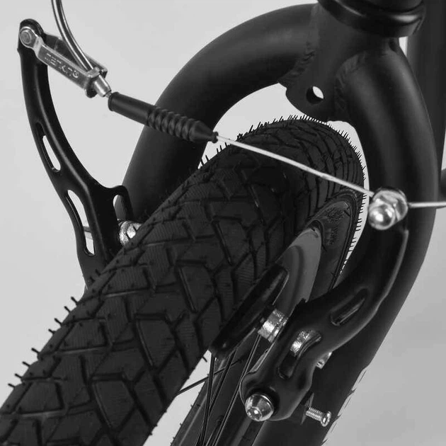 Самокат Corso Черно-голубой, колеса переднее 16"/заднее 12" МХ 40902 - изображение 5