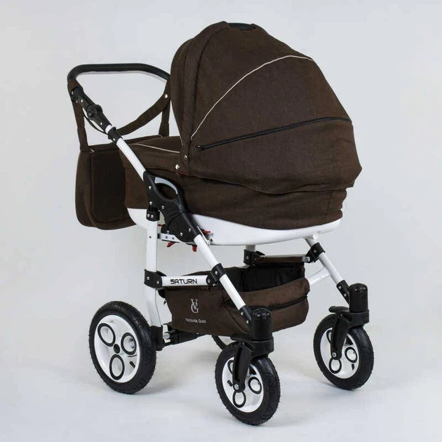 Детская коляска Victoria Gold "Saturn" 2в1 шоколадная № 0186-L-11 - изображение 6