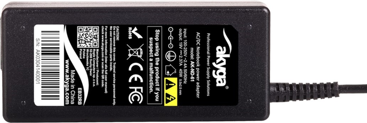 Zasilacz Akyga do laptopa Acer, Asus, Dell, HP, Lenovo, Toshiba 19V 2.37A 45W (5.5x2,5) (AK-ND-52) - obraz 6