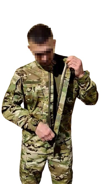 Тактическая военная форма, комплект китель + штаны, мультикам, размер 44 - изображение 1