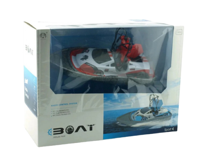 Катер-дрон-машинка BOLT CH405 3в1 поворот на 360° 3,7V 150mAh сірий (CH405_726) - Фото 5 Катер-дрон-машинка BOLT CH405 3в1 поворот на 360° 3,7V 150mAh сірий (CH405_726) - зображення 5