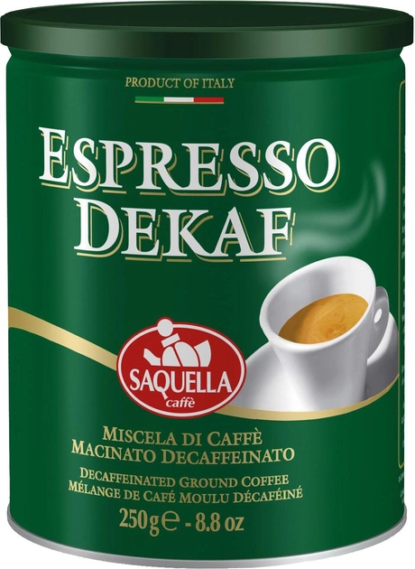 Акция на Кава мелена SAQUELLA Espresso Dekaf 250 г от Rozetka