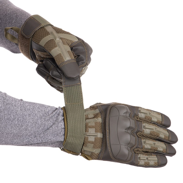 Перчатки тактические с закрытыми пальцами Military Rangers BC-9879 Цвет: Оливковый размер: L - изображение 2