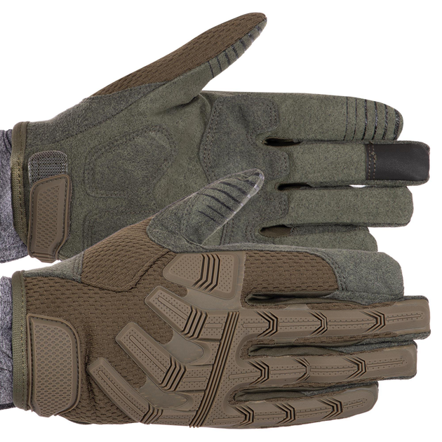 Перчатки тактические с закрытыми пальцами Military Rangers BC-9875 размер: L Цвет: Оливковый - изображение 1