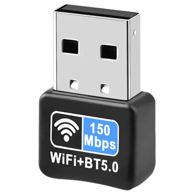 Однодиапозонный Wi-Fi/Bluetooth USB‑адаптер U&P WB303 150M Black (SHT ...
