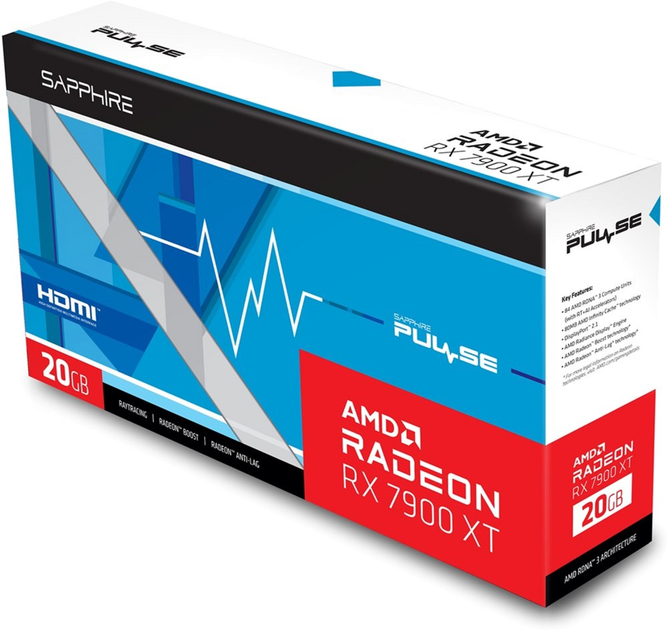 Відеокарта Sapphire PCI-Ex Radeon RX 7900 XT 20GB GDDR6 (320bit) (2450/20000) (1 x HDMI, 2 x DisplayPort, 1 x USB Type-C) (11323-02-20G) - зображення 6