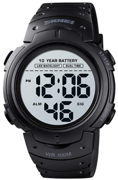 Мужские часы Skmei 1560BK black 10 ATM - изображение 1