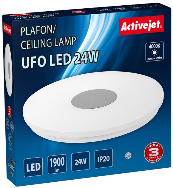 Стельовий світильник Activejet LED UFO 24W - зображення 2