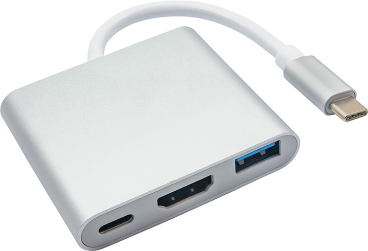 USB-хаб Akyga USB Type-C - USB 3.0/Type-C/HDMI (AK-AD-57) - зображення 1