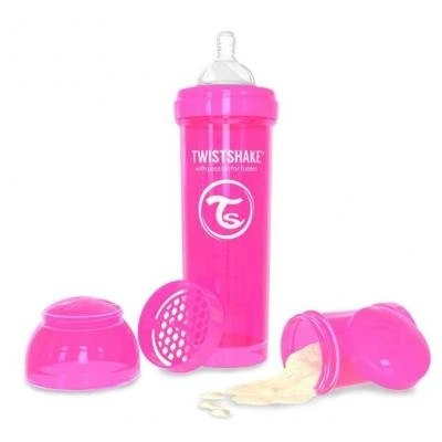 Бутылочка для кормления Twistshake антиколиковая 330 мл, розовая (24858) - изображение 3