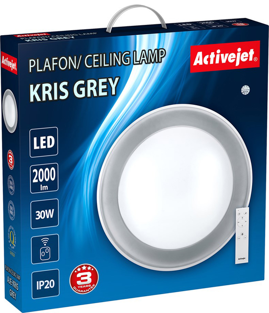 Lampa sufitowa Activejet LED KRIS GREY - obraz 4