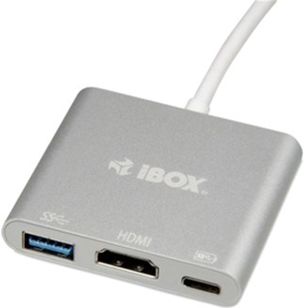 USB-хаб iBox USB 3.2 Gen 1 (3.1 Gen 1) Type-C 5000 Mbit/s Silver (IUH3CFT1) - зображення 3
