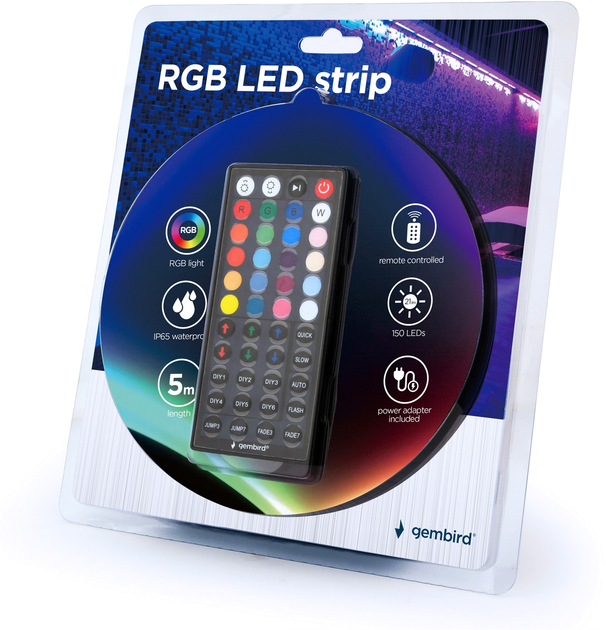Світлодіодна стрічка Gembird LED-S-RGB500-01 з RGB підсвічуванням - зображення 6