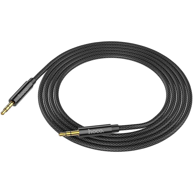 Кабель синхронізації HOCO UPA-19 AUX Audio Cable 2m Black - зображення 2