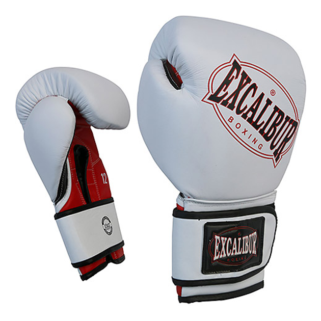 Перчатки боксерские Excalibur 536-01 Ring Star (14 oz) белый/красный ...