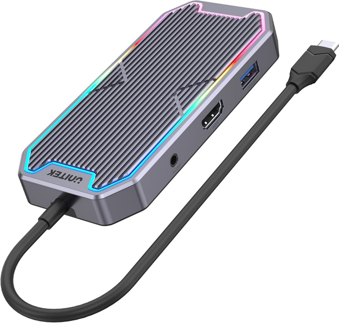 USB-хаб Unitek uHUB S7+ 7-in-1 USB-C Hub with 10Gbps Data, HDMI and PD 100W (D1029A) - зображення 2