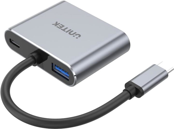 USB-хаб Unitek uHUB Q4 Lite 4-in-1 USB-C Hub with MST Dual Display and PD 100W (D1049A) - зображення 2