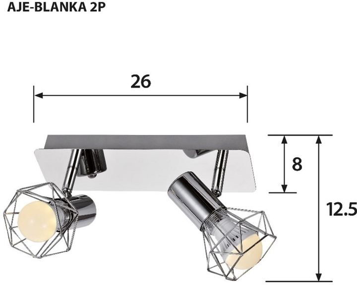 Lampa punktowa Activejet BLANKA 2P 80 W E14x2 - obraz 2