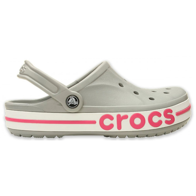 Женские кроксы Серые Crocs Bayaband Clog Light Grey/Pink 205089 40 (M8 ...