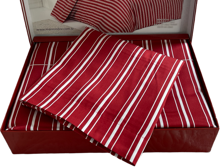 Комплект постельного белья Maison D'or Antik Nil Red сатин 220-200 см красный - изображение 3