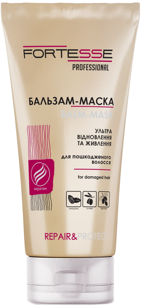 Відновлювальна бальзам-маска Fortesse Pro Repair & Protect для сухого, пошкодженого волосся, яке потребує живлення 200 мл (4823115501509) - Фото 1 Відновлювальна бальзам-маска Fortesse Pro Repair & Protect для сухого, пошкодженого волосся, яке потребує живлення 200 мл (4823115501509) - зображення 1