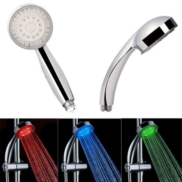 Світлодіодна насадка для душу Led Shower з підсвічуванням триколірна душова лійка - зображення 2