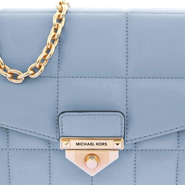 Torebka crossbody damska ze skóry naturalnej Michael Kors 30F0G1SL3L-487 Błękitna (194900927687) - obraz 4