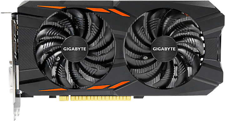 Gigabyte PCI-Ex GeForce GTX 1050 TI Windforce OC 4GB GDDR5 (128bit) (1328/7008) (DVI, 3 x HDMI, DisplayPort) (GV-N105TWF2OC-4GD) - obraz 1