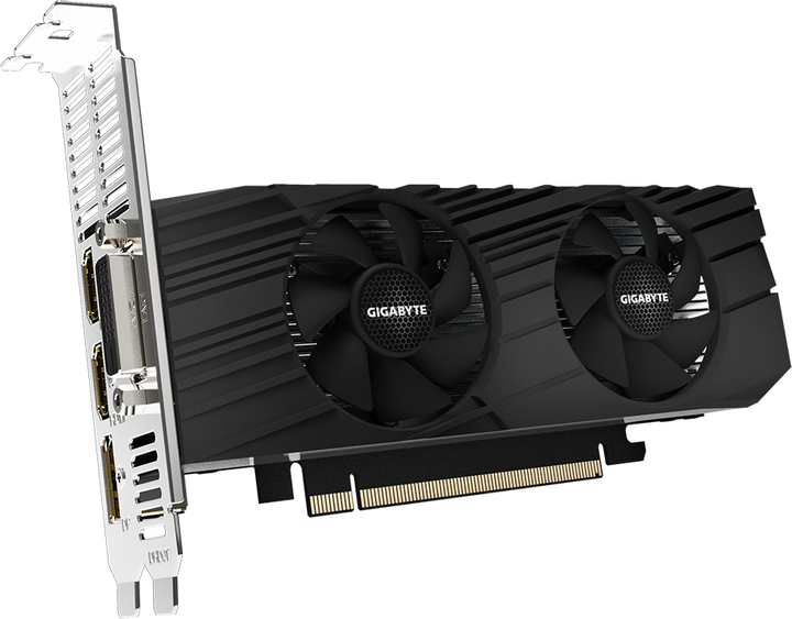 Gigabyte PCI-Ex GeForce GTX 1630 OC Low Profile 4G 4GB GDDR6 (64bit) (1800/12000) (2 х HDMI, DisplayPort, DVI-D) (GV-N1630OC-4GL) - зображення 3