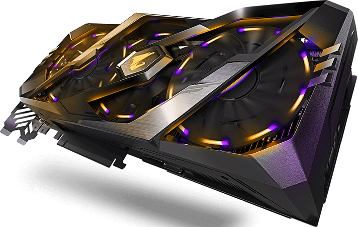 Gigabyte PCI-Ex GeForce RTX 2080 Aorus 8GB GDDR6 (256bit) (1845/14000) (Typ-C, 3 x HDMI, 3 x Display Port) (GV-N2080AORUS-8GC) - obraz 2