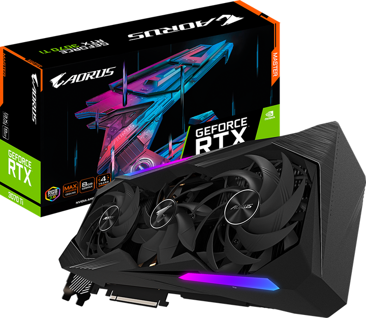 Gigabyte PCI-Ex GeForce RTX 3070 Ti Aorus Master 8G 8GB GDDR6X (256bit) (1875/19000) (3 х HDMI, 3 x DisplayPort) (GV-N307TAORUS M-8GD) - зображення 9